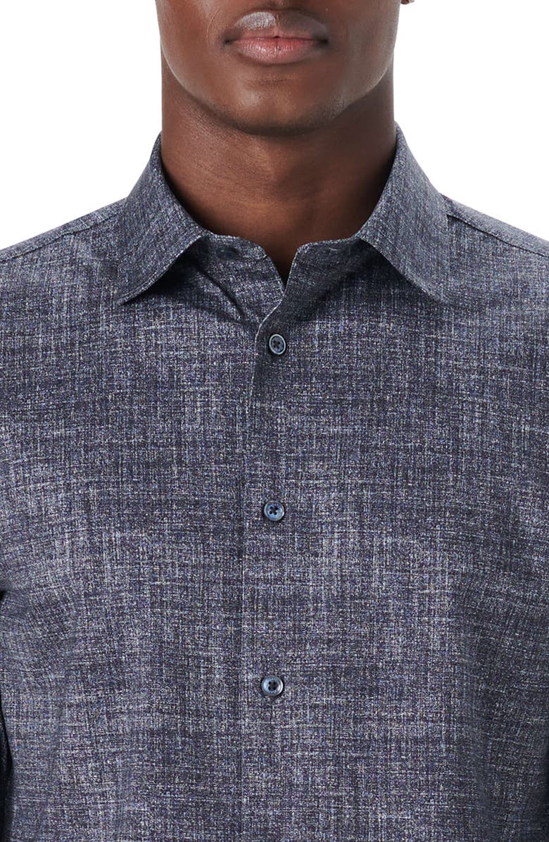 Bugatchi OoohCotton<sup>®</sup> Print Button-Up Shirt, Alternate, color, 