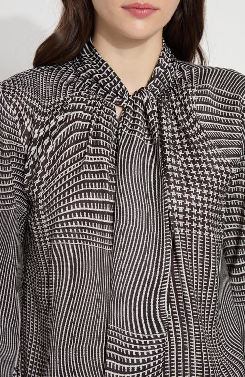 Lyssé Lysse Janis Scarf Neck Top In Gray