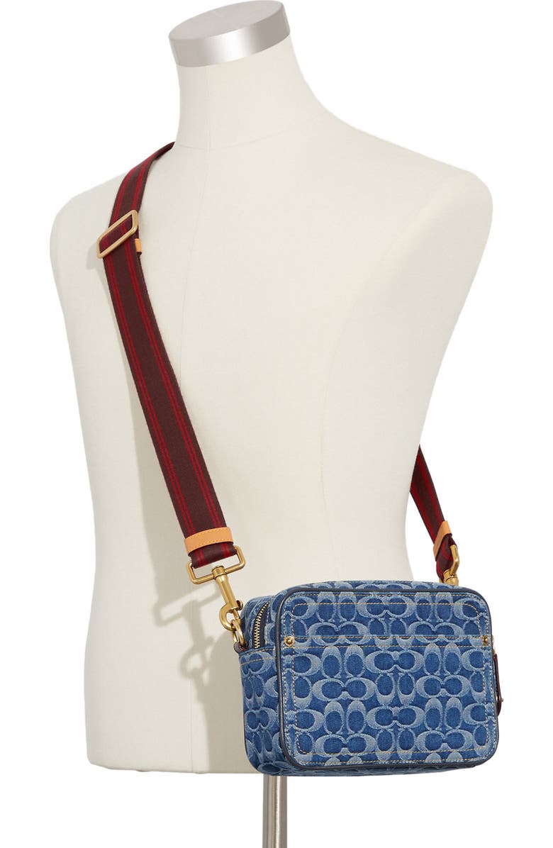COACH Flight Signature Denim Crossbody Bag, Alternate, color,