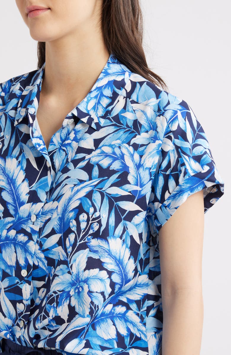 Tommy Bahama Flora Fresco Silk Camp Shirt, Alternate, color, 
