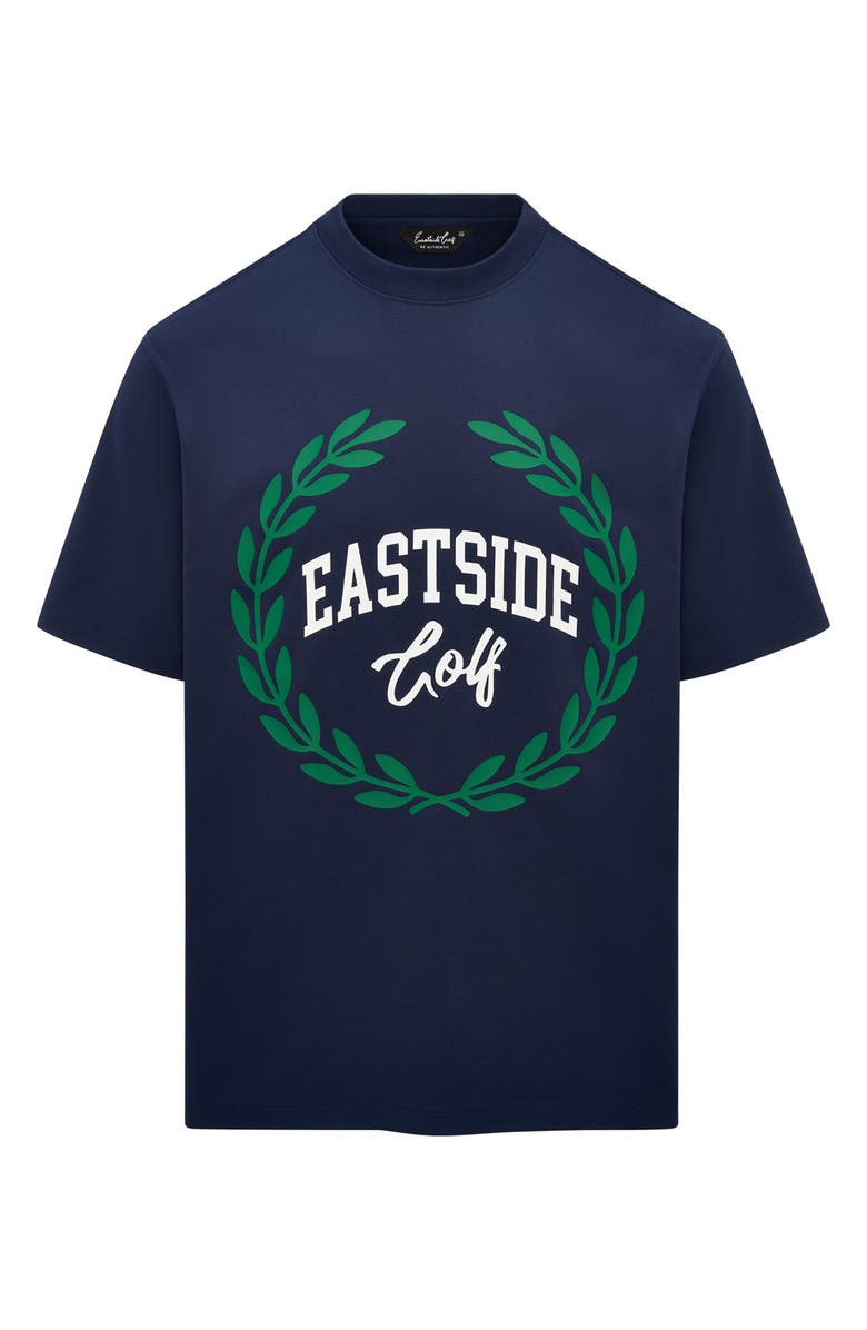 Eastside Golf Club Crest Graphic T-Shirt, Main, color, Navy