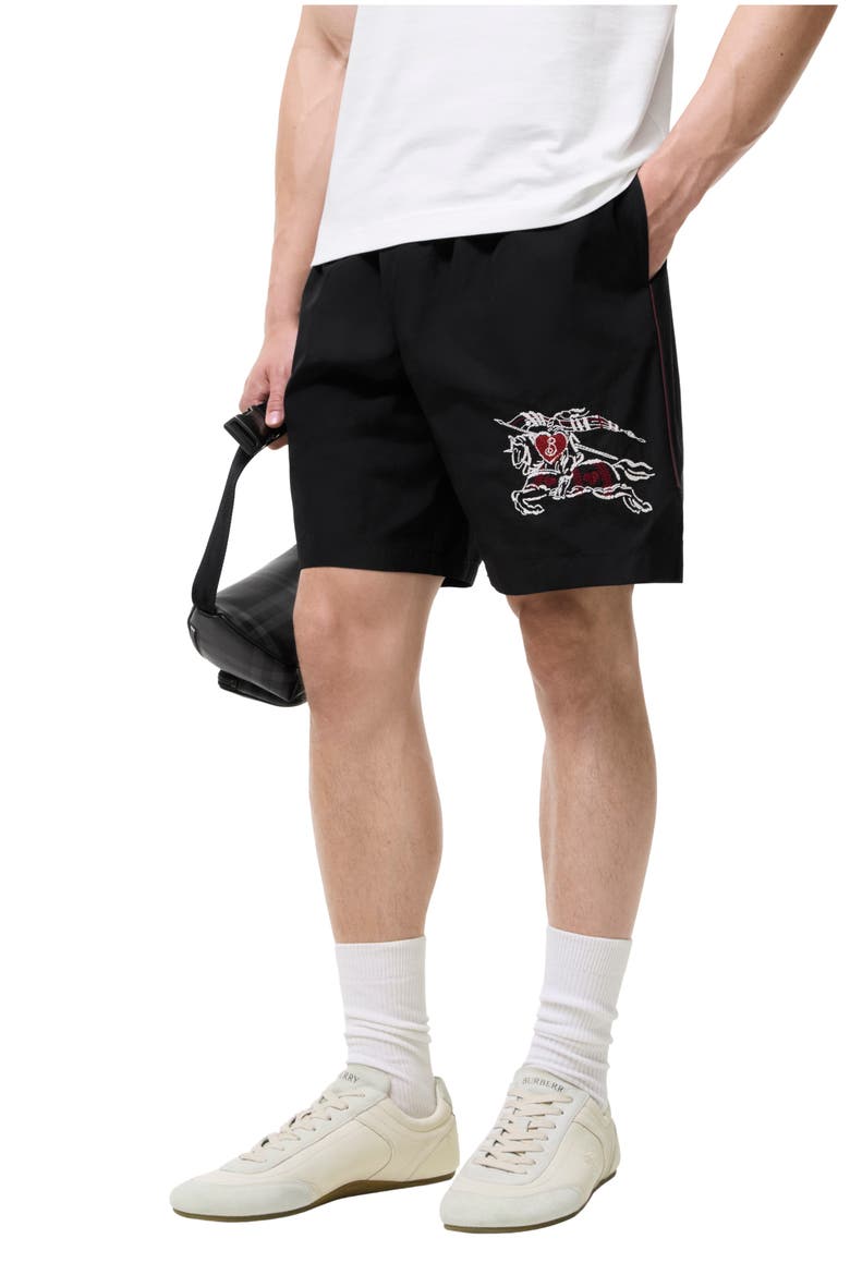 Heart Knight Cotton Shorts, Main, color, Black