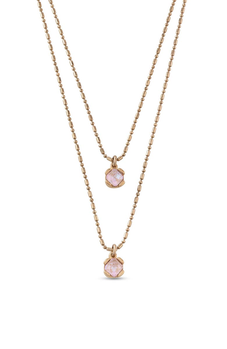 UNODE50 Pink Crystal Pendant, Alternate, color, Gold