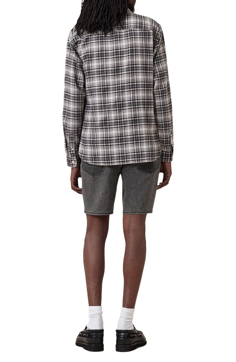 AllSaints Iggy Slim Fit Denim Shorts, Alternate, color, Washed Black