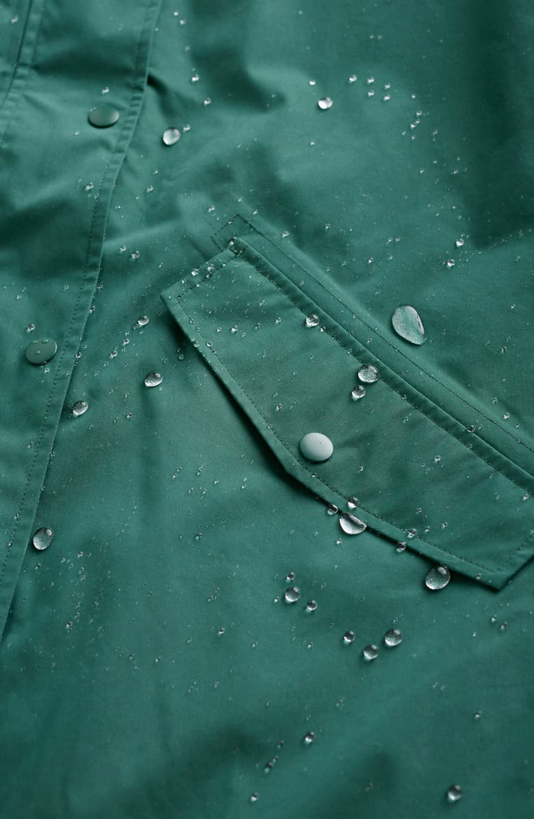 Seasalt Cornwall Porth Nanven Waterproof Organic Cotton Blend Raincoat, Alternate, color, Grove