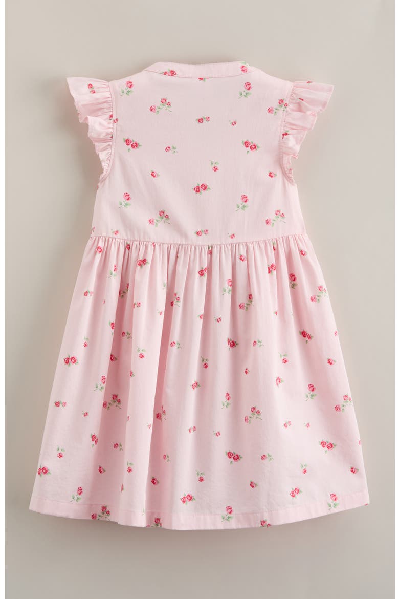 Kids' Flutter Sleeve Cotton Dress, Alternate, color, PINK AMOUR FAIR ROSES