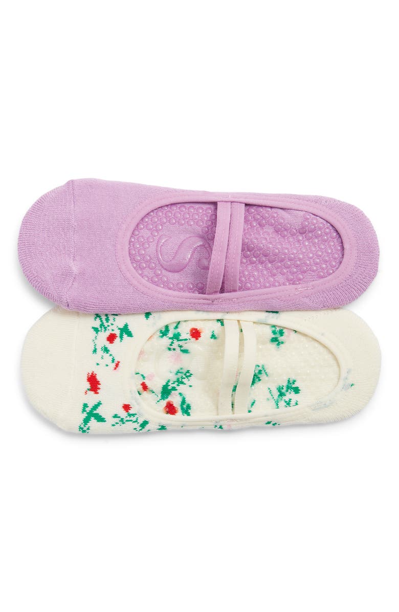 Stems 2-Pack Blossom Grip Socks, Main, color, Cloudberry