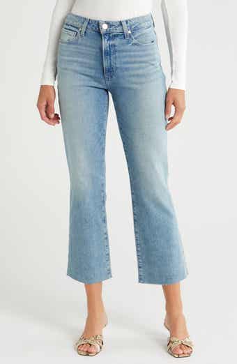 PAIGE Courtney Raw Hem High Waist Ankle Flare Jeans