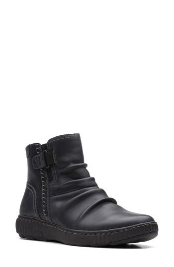 Clarks ® Caroline Orchid Ruched Bootie In Black