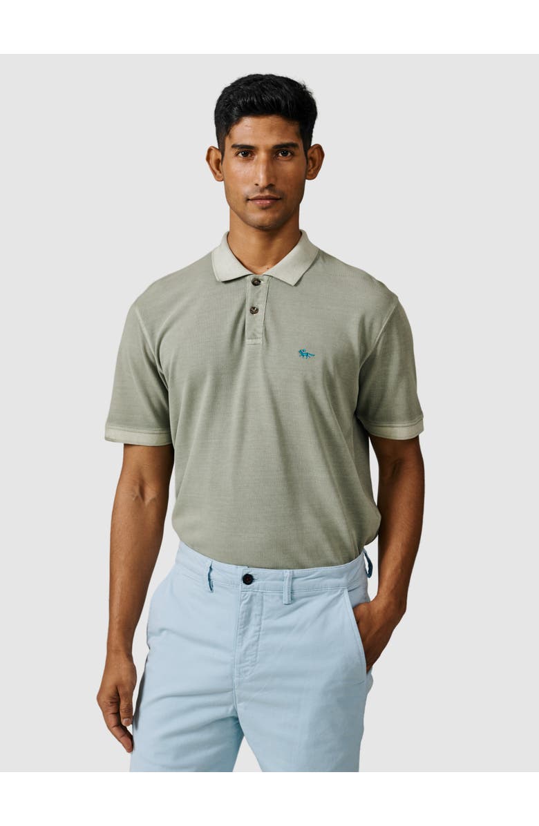 Aubin Lusby Short Sleeve Pique Polo Shirt, Main, color, Khaki