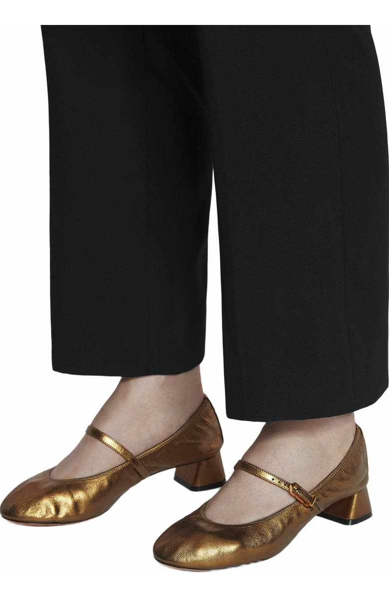 Lanvin Mary Janes With Metallic Leather Heels, Alternate, color,