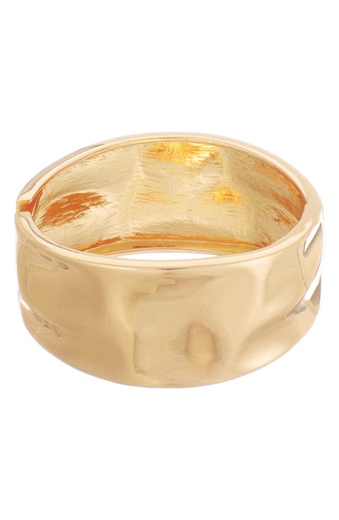 Hammered Hinge Cuff Bracelet