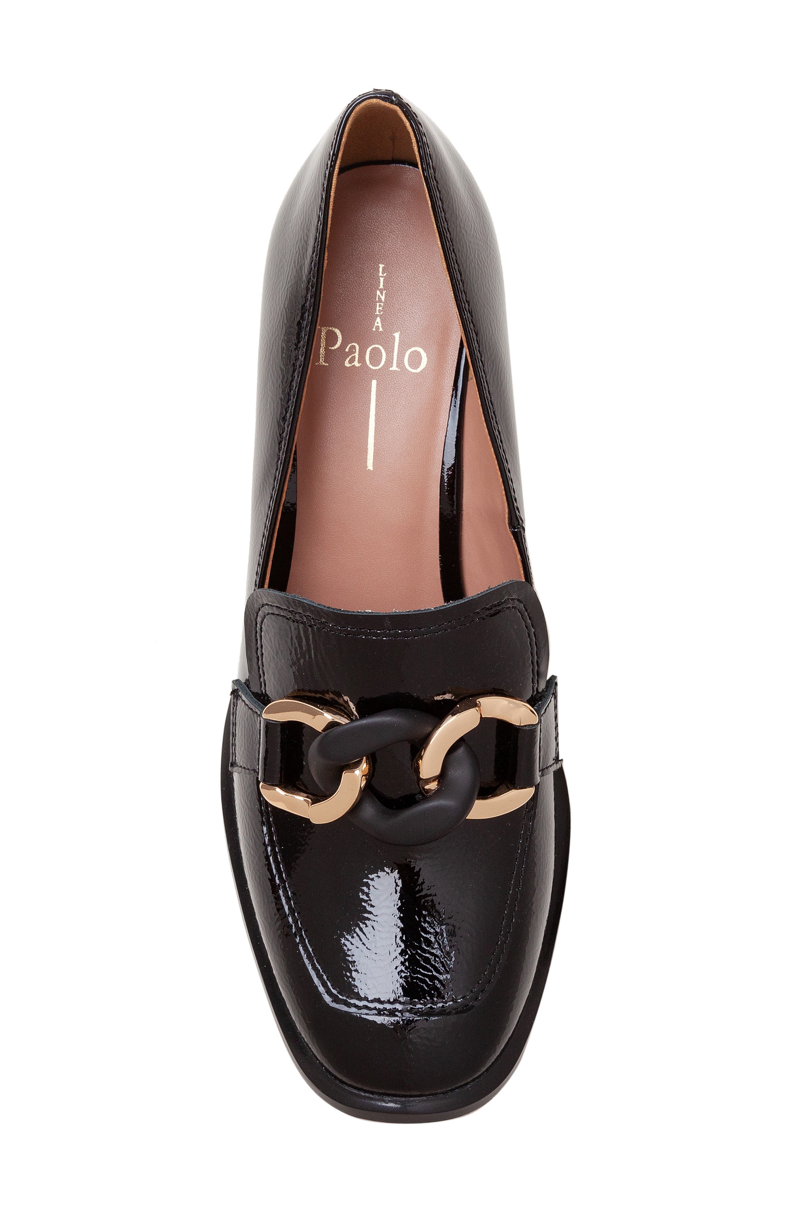 Linea Paolo Cece Block Heel Loafer, Alternate, color, Black
