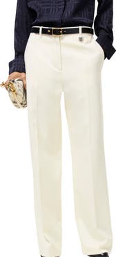 Burberry Pinstriped Wool Tailored Trousers