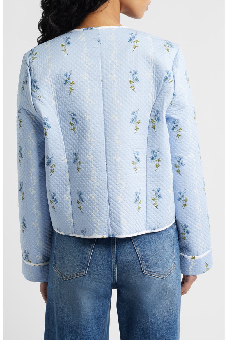 The Rowan Quilted Crop Jacket, Alternate, color, BLUEBELL WALTZ