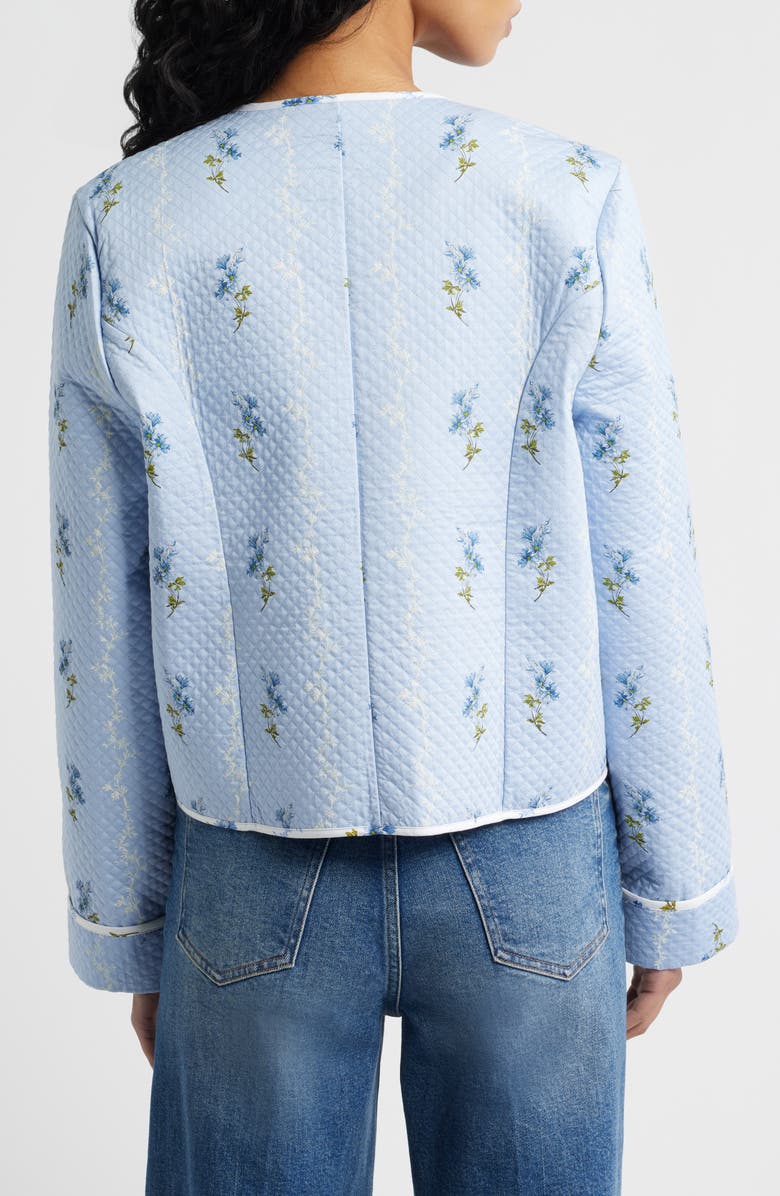Hill House Home The Rowan Quilted Crop Jacket, Alternate, color, Bluebell Waltz