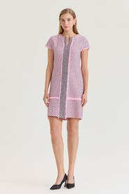 Ming Wang Family Savvy Shell Stitch Knit Sheath Dress