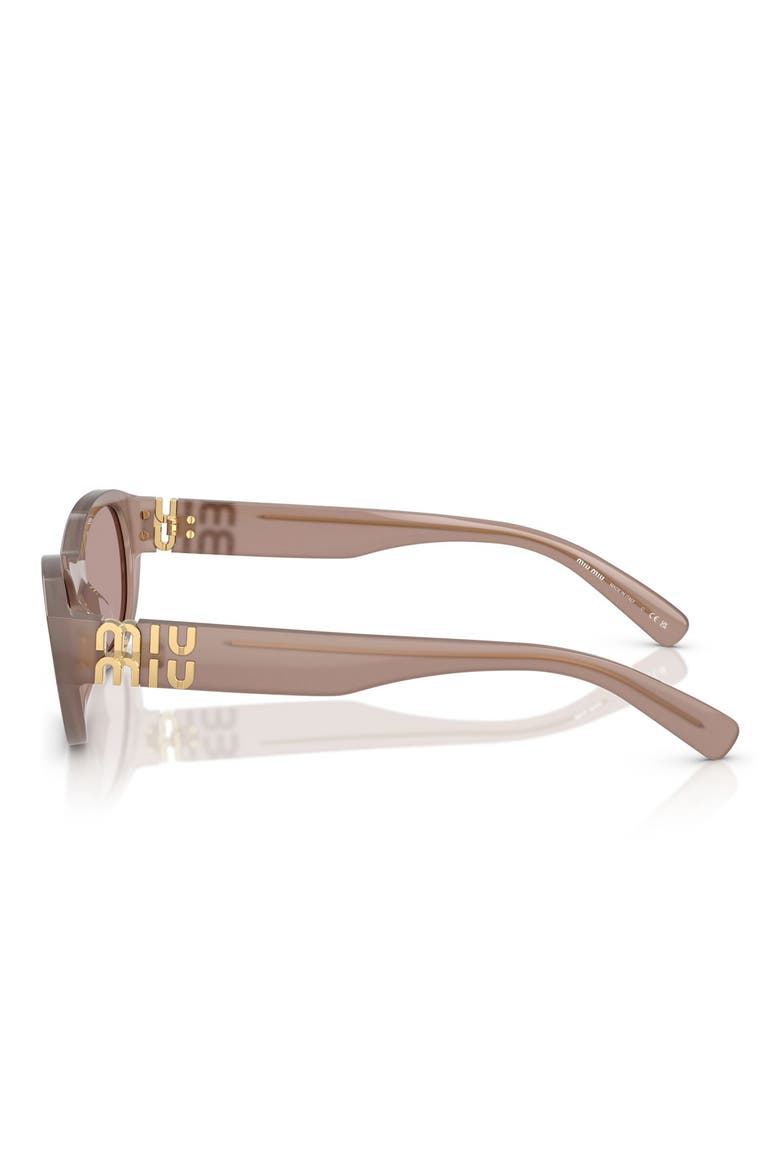 53mm Irregular Sunglasses, Alternate, color, GREY / LIGHT PURPLE BROWN