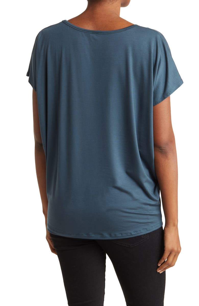 GO COUTURE Cap Sleeve Dolman Tee, Alternate, color, Skydiver