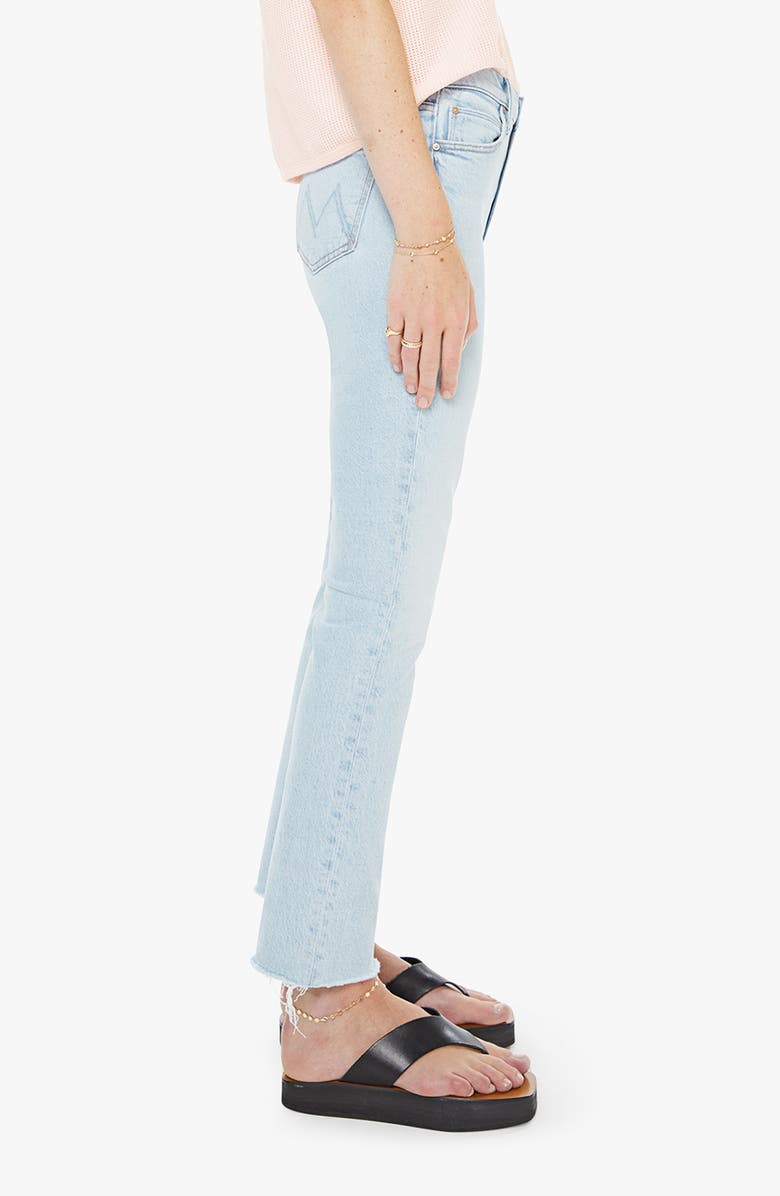MOTHER The Rascal High Waist Fray Hem Flood Jeans, Alternate, color, Bring The Cooler