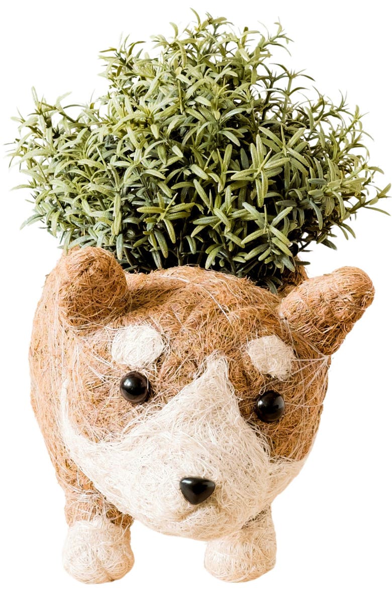 LIKHA Corgi Handwoven Planter, Alternate, color,