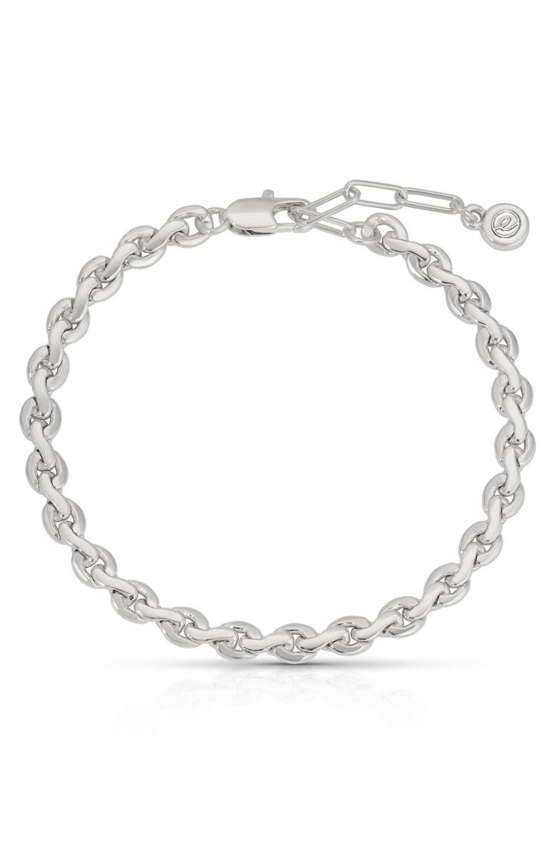 Ettika Everyday Chain Link Bracelet, Main, color, Silver
