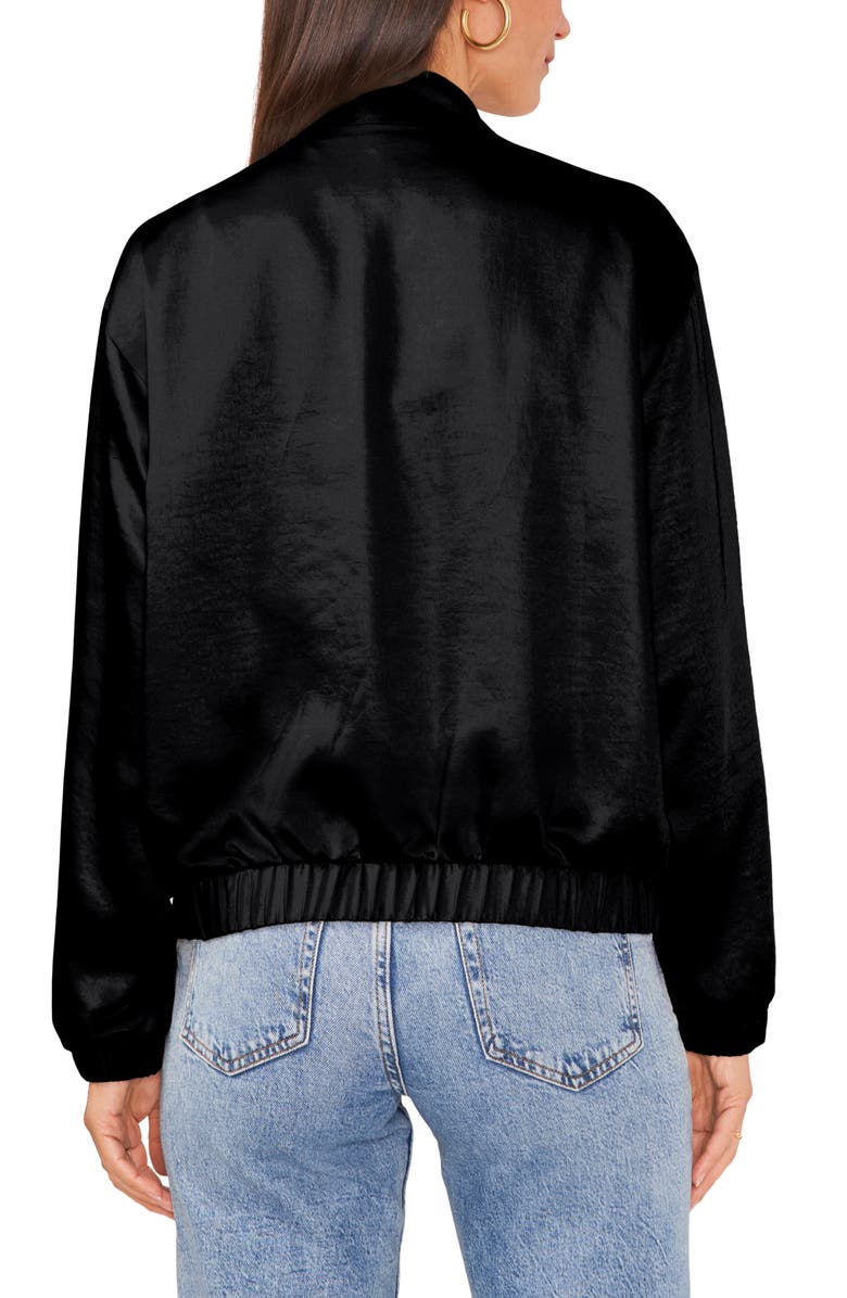 Vince Camuto Satin Bomber Jacket, Alternate, color, 