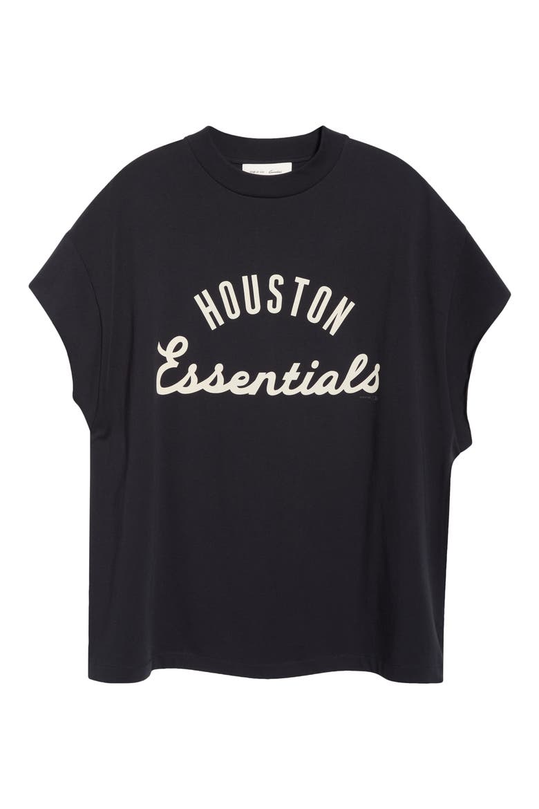 Astros '90s Jersey Cotton Cutoff T-Shirt, Alternate, color, BLACK