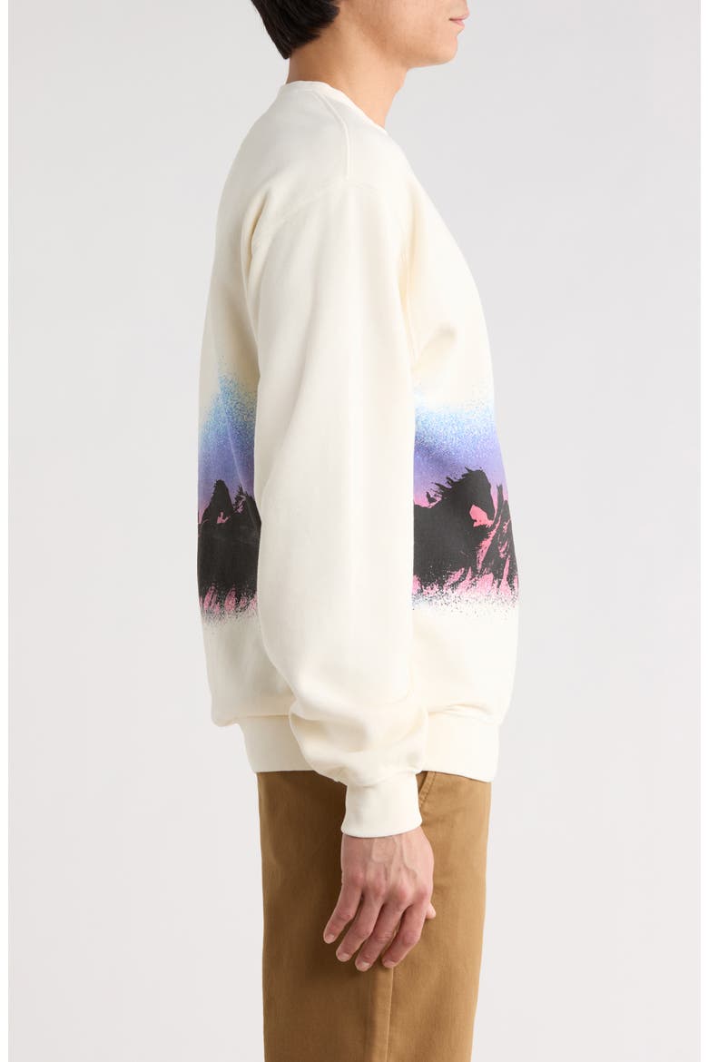 Driftin' Back Cotton Graphic Sweatshirt, Alternate, color, BONE