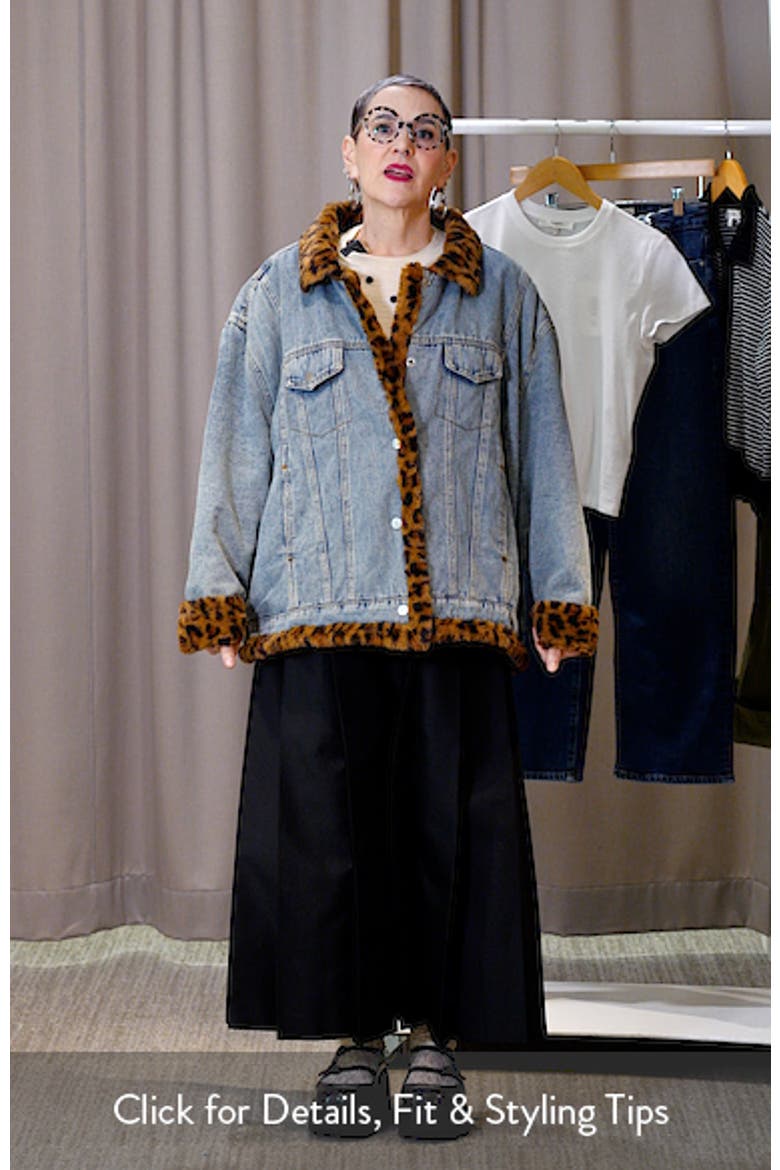 Lala Forever Denim Jacket with Faux Fur Trim (Women) | Nordstrom