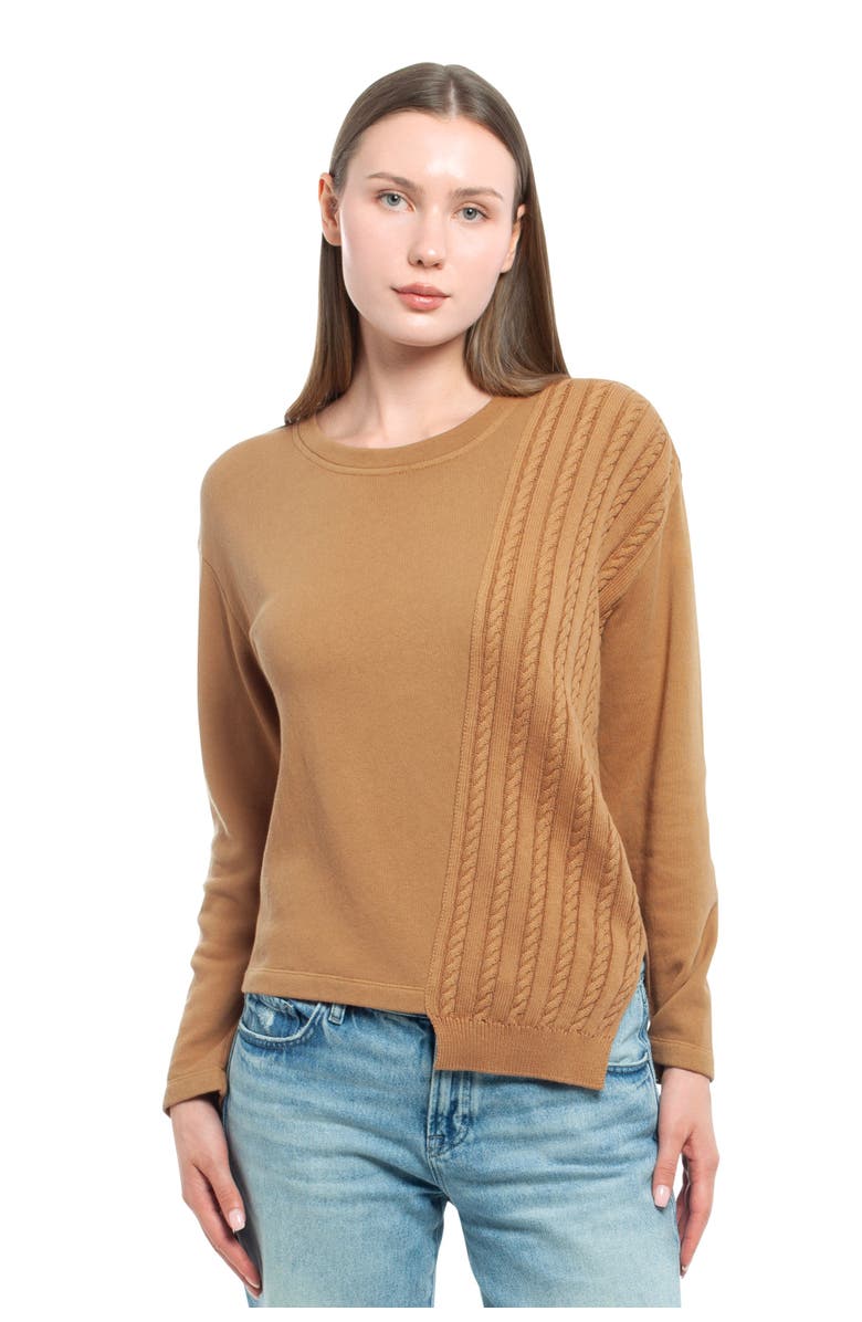 Wilt Round Neck Sweatshirt, Main, color, Medium Brown
