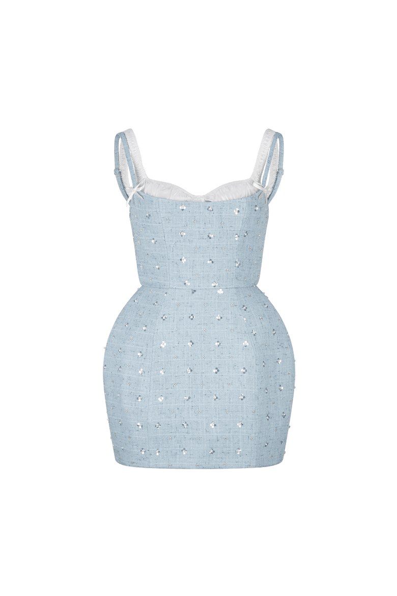 Honey Mini Dress, Alternate, color, Vintage Blue