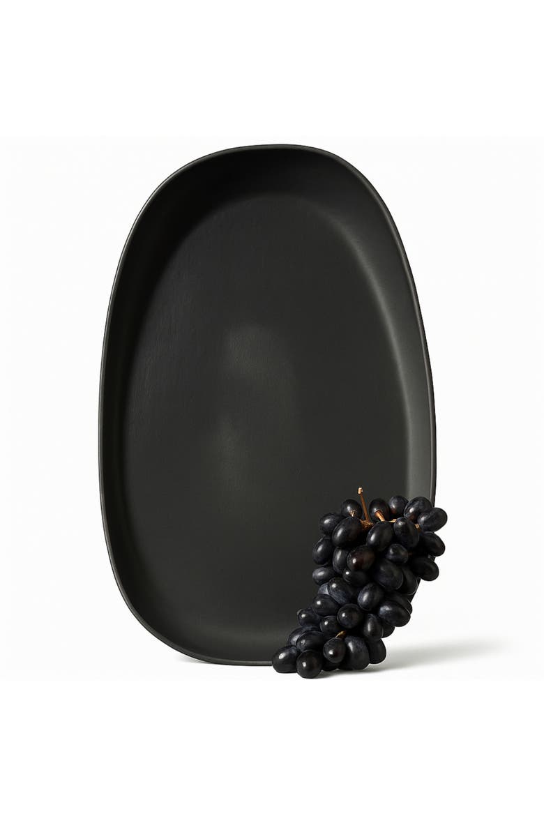 Dadasi Long Serving Platter, Alternate, color, Matte Black