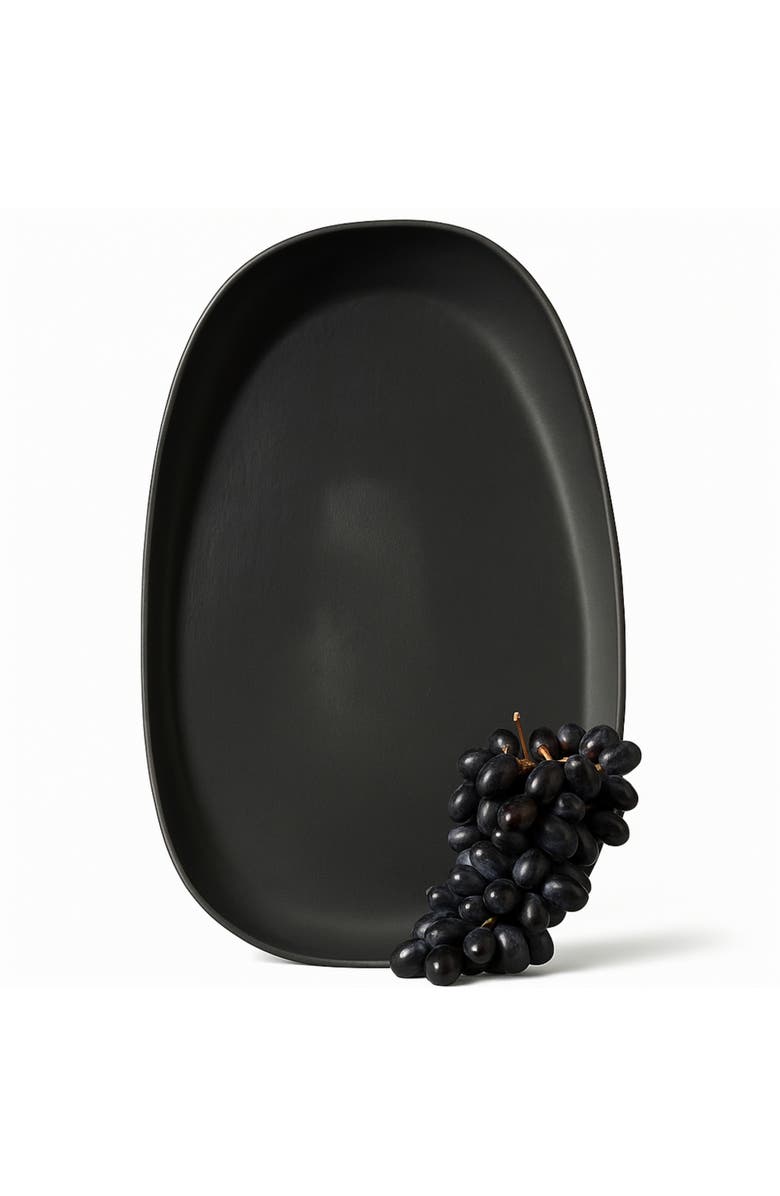 Gharyan Stoneware Dadasi Long Serving Platter, Alternate, color, Matte Black