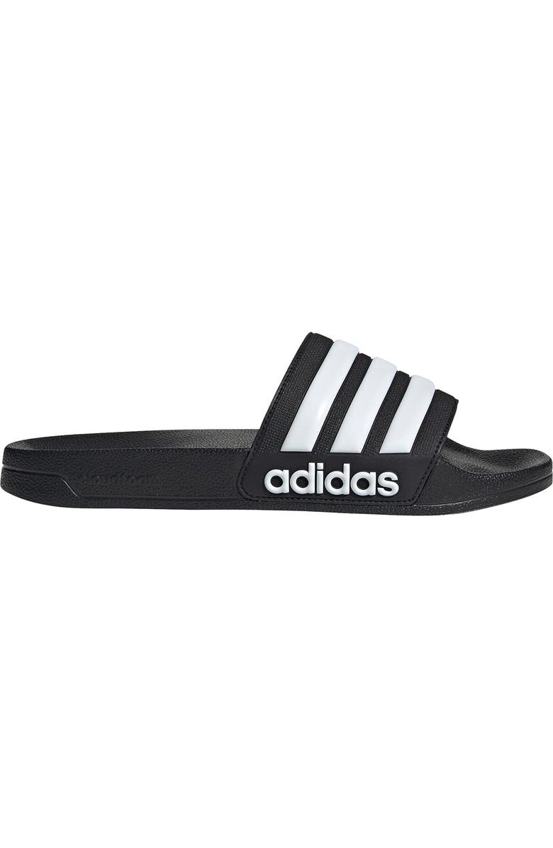adidas Adilette Shower Slide, Alternate, color, Core Black/Ftwr White