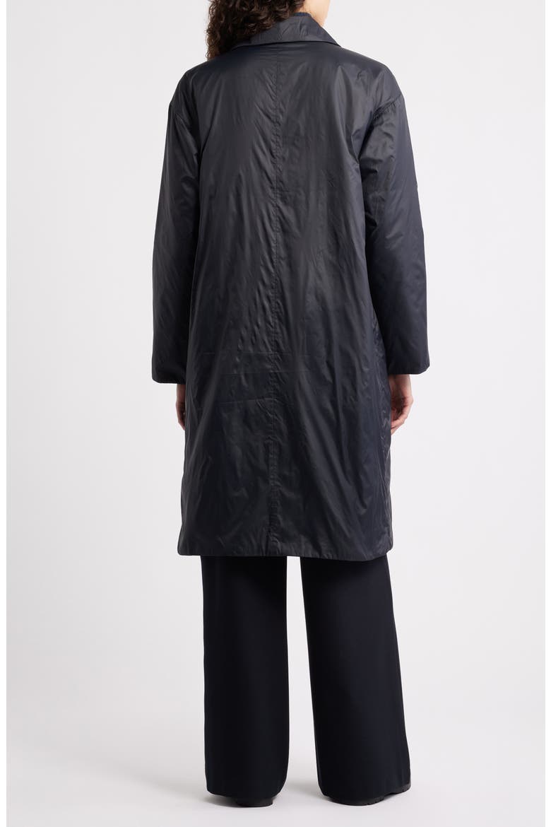 High Collar Padded Longline Coat, Alternate, color, BLACK