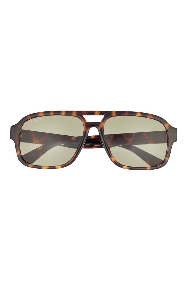 59mm Aviator Sunglasses, Main, color, HAVANA HAVANA GREEN