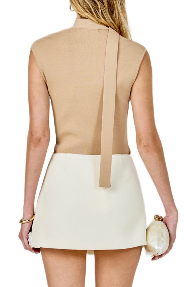 Knit Tank & Scarf, Alternate, color, KHAKI