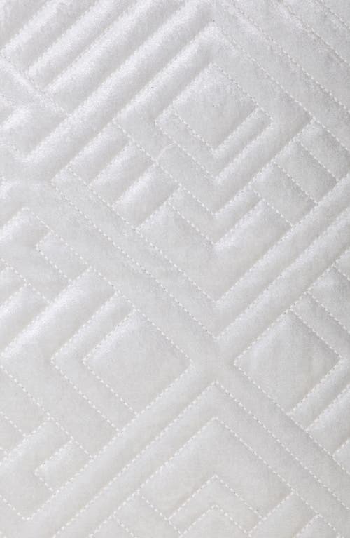 Parkland Collection Tufted Velvet Throw Pillow In White