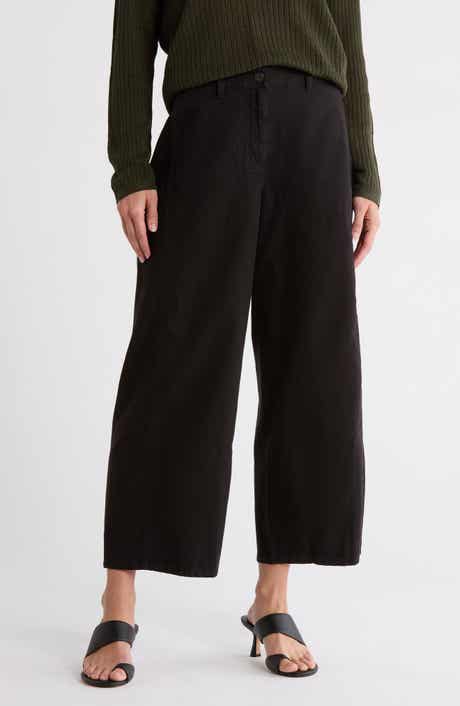 Eileen Fisher Crop Hemp Wide Leg Pants