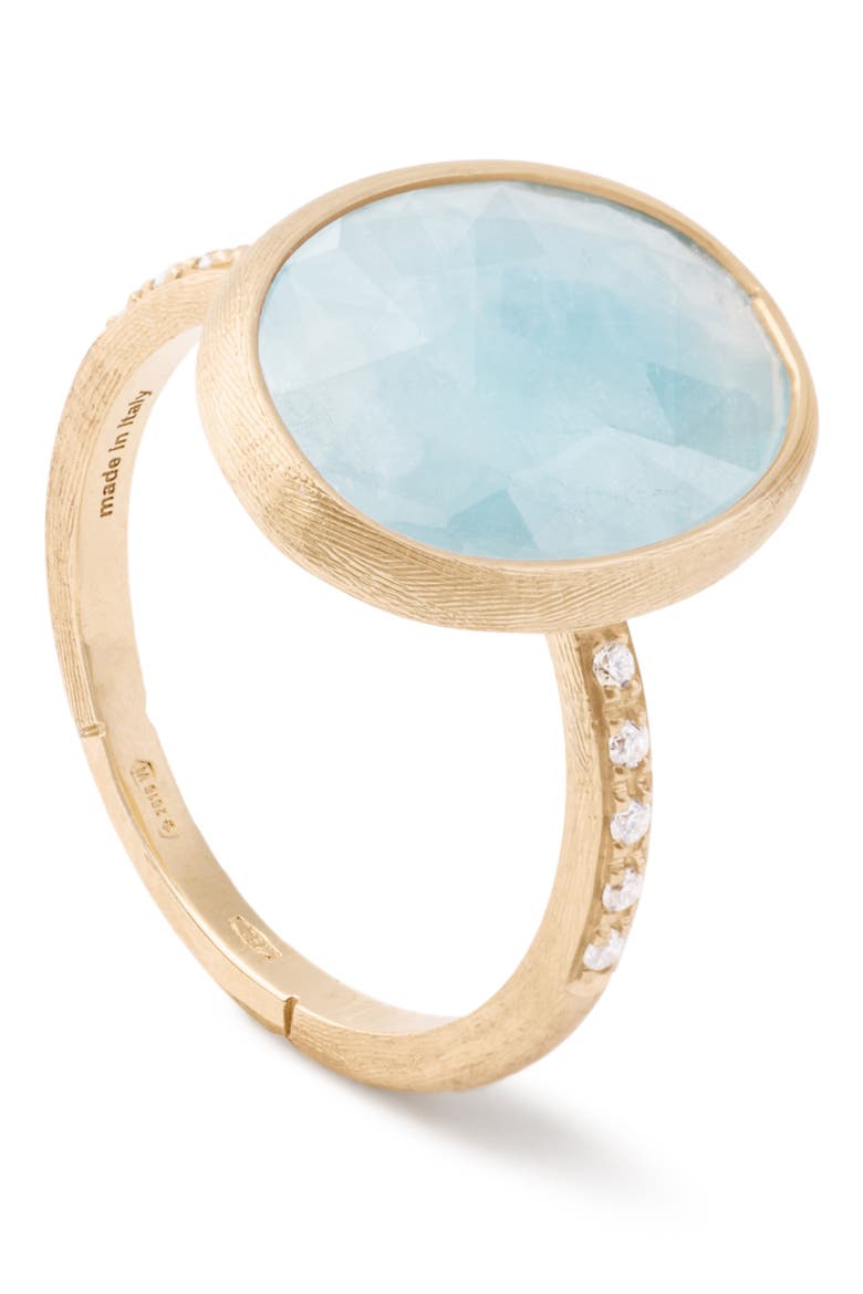 Siviglia Aquamarine Ring, Alternate, color, YELLOW GOLD