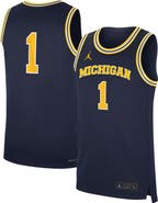 Jordan Brand Men's Jordan Brand Navy Michigan Wolverines Road Replica Basketball Jersey
