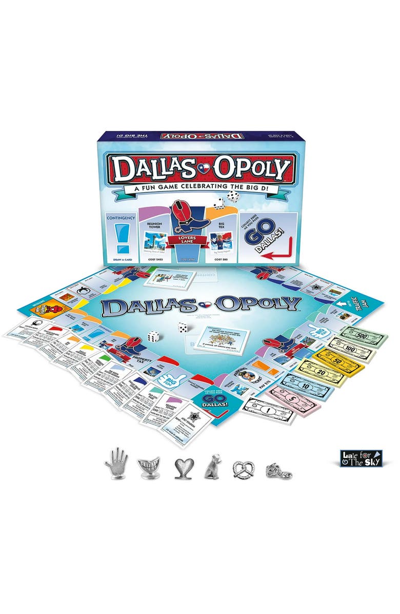 Late for the Sky Dallasopoly, Board Game, Alternate, color, Multicolored