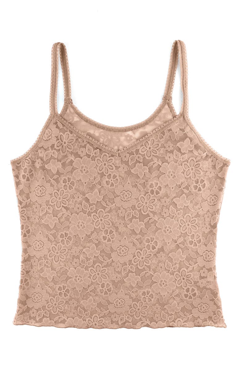 Hanky Panky Daily Lace Sheer Camisole, Alternate, color, Taupe