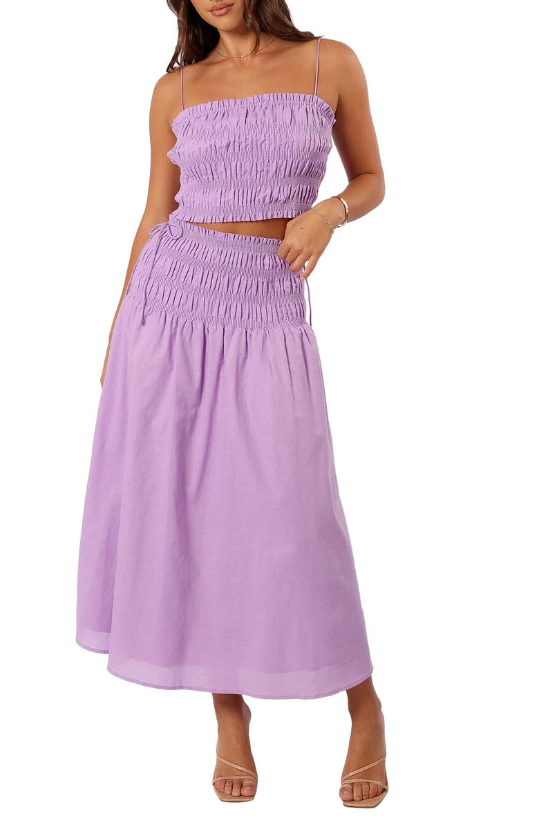 Petal & Pup Adine Crop Camisole & Skirt Set, Main, color, Lilac