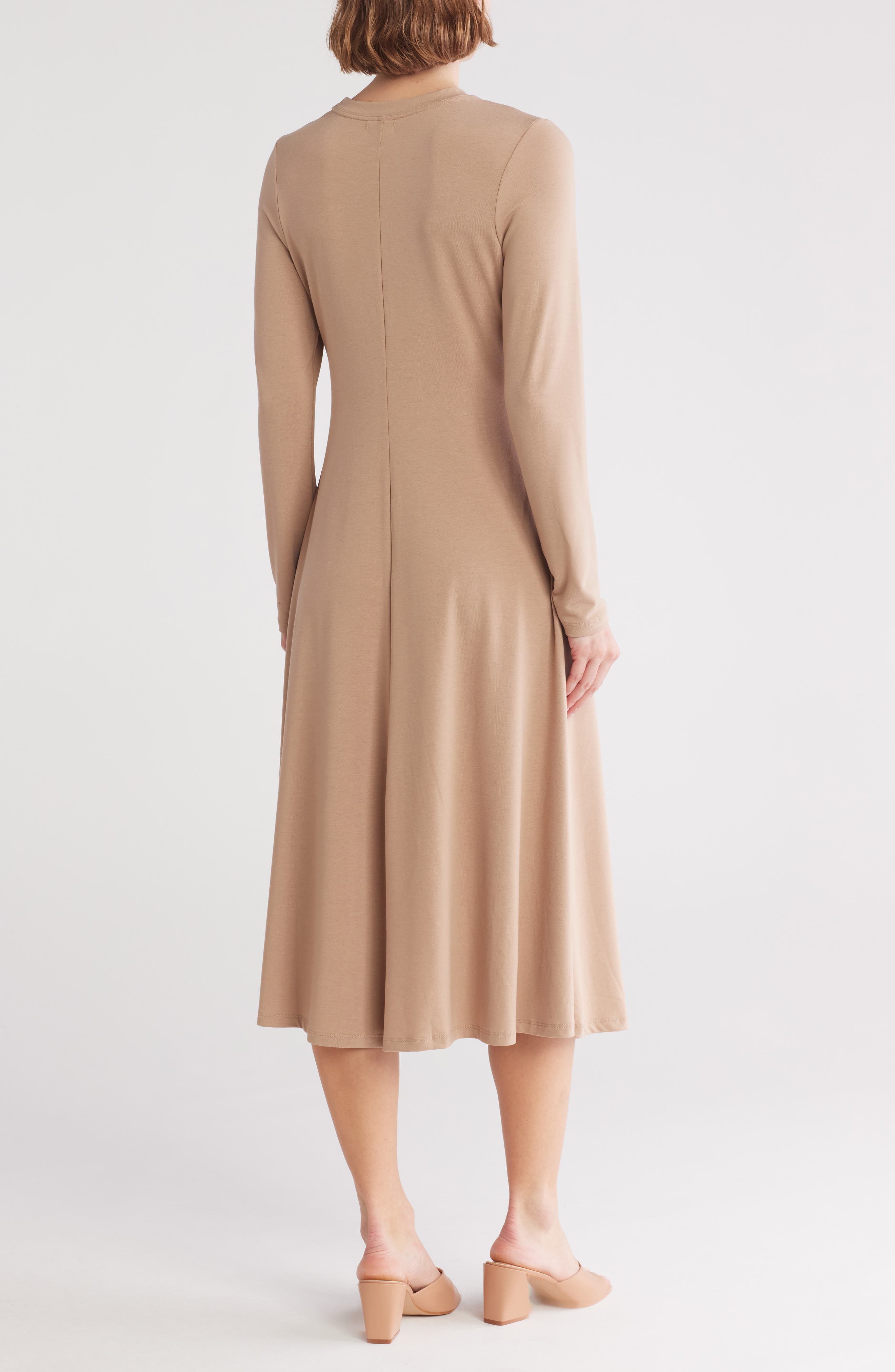NORDSTROM RACK Knit Long Sleeve A-Line Dress (Women) | Nordstromrack