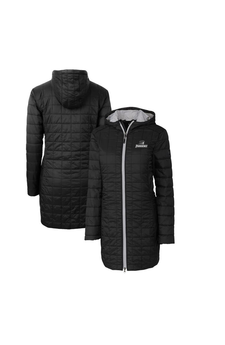 Cutter & Buck Women's Cutter & Buck Black Providence Friars Rainier Primaloft Eco Hooded Long Coat, Main, color, Black