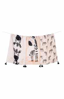 Tiramisu Whimsical Zebra Set of 3 Kitchen Towels