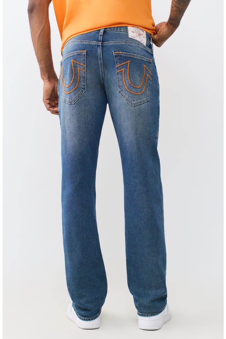 Ricky Ladder Stitch Straight Leg Jeans, Alternate, color, MEDIUM OCEAN STORM WASH