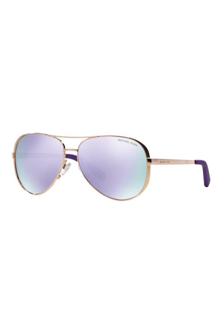 Collection 59mm Aviator Sunglasses, Alternate, color, PURPLE